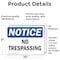Signmission No Trespassing OSHA Notice Sign, Vinyl Decal, 10in W x 7in L, 2PK OS-2PACK-NS-D-710-L-16214 - alternate 6